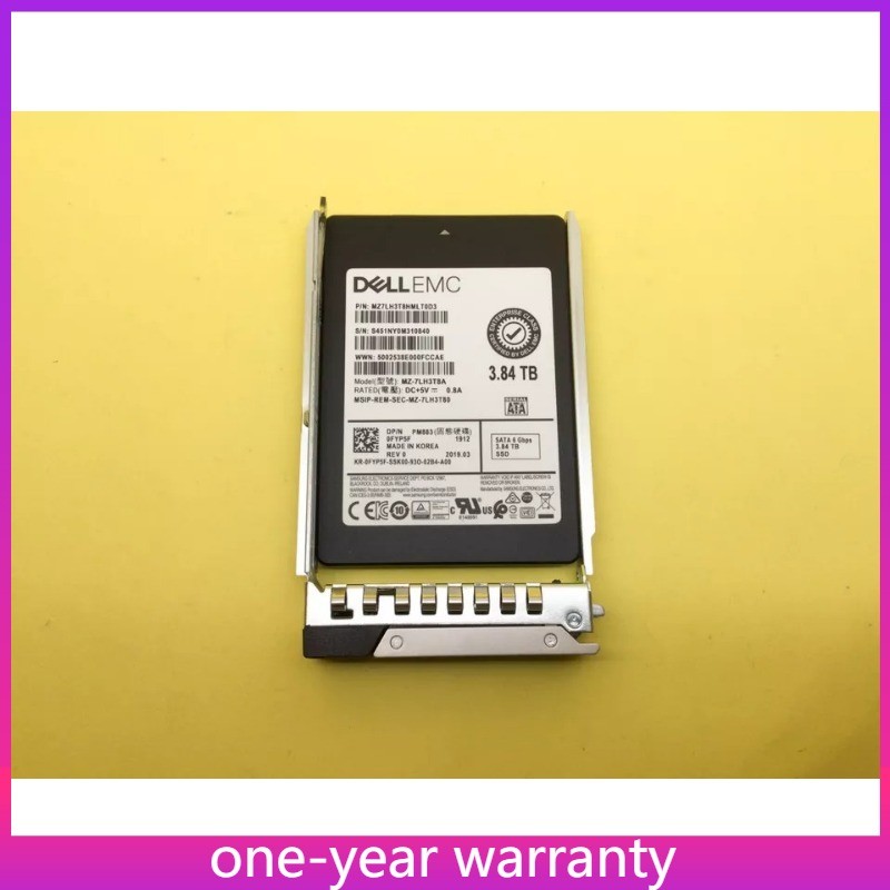 FYP5F 0FYP5F Dell EMC 3.84TB SATA 6Gb/s RI TLC 2.5'' SSD G14 15 16 Tray New