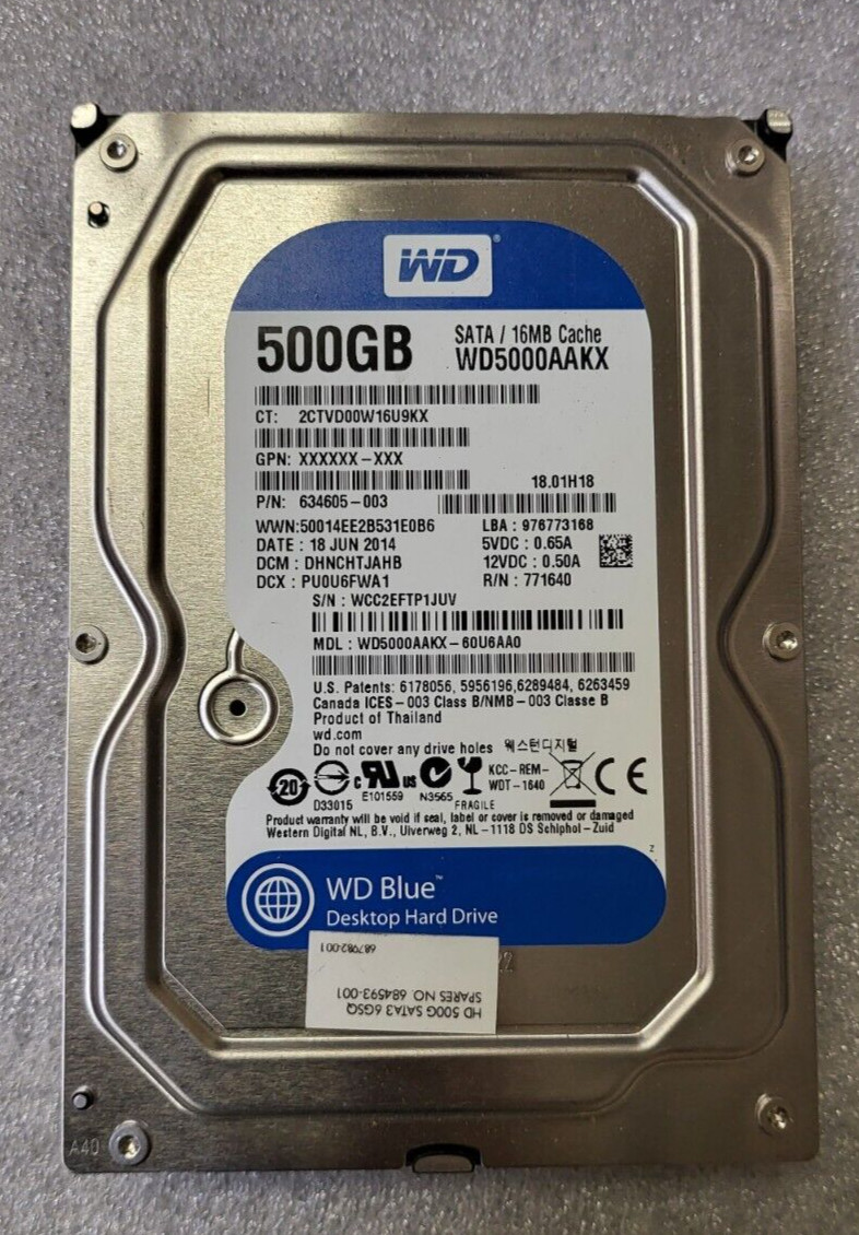 HP 684593-001 500GB 6G LFF Sata 647466-001 636929-001 633980-001 US SELLER