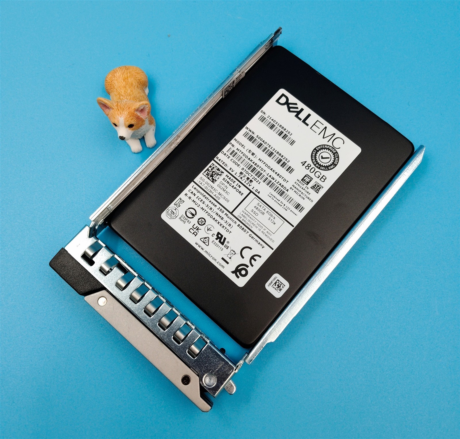 02M3C 002M3C MTFDDAK480TDT DELL 480GB 6G 512E 2.5" SATA SSD R640 R740 POWEREDGE