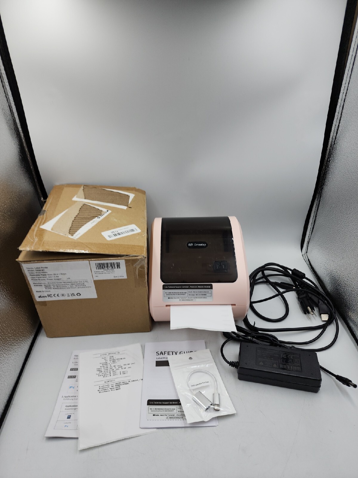 ROLLER ISSUE? Omezizy Bluetooth Thermal Label Printer Pink Model D520-BT