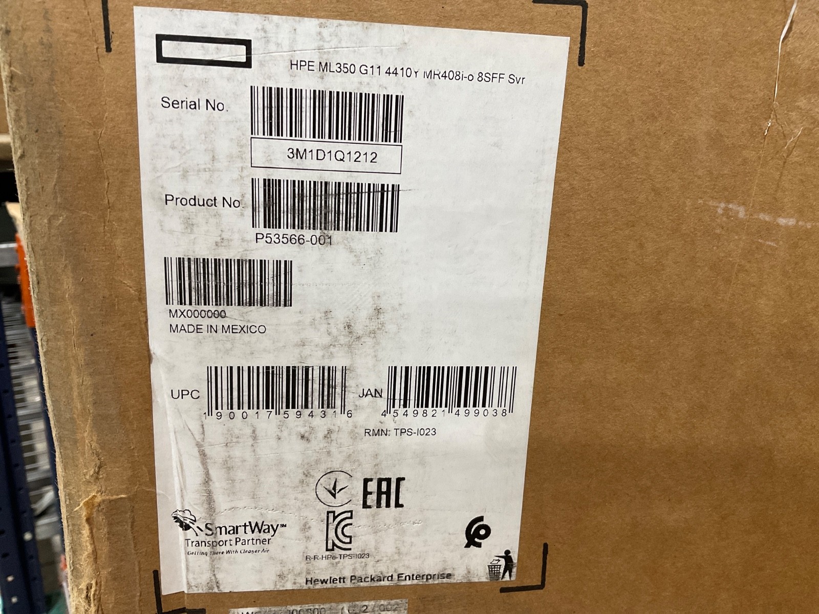 HPE ProLiant ML350 Gen11 MT XS-4410Y 32GB 8xSFF MR408i GbE RPS P53566-001 NEW✅❤️