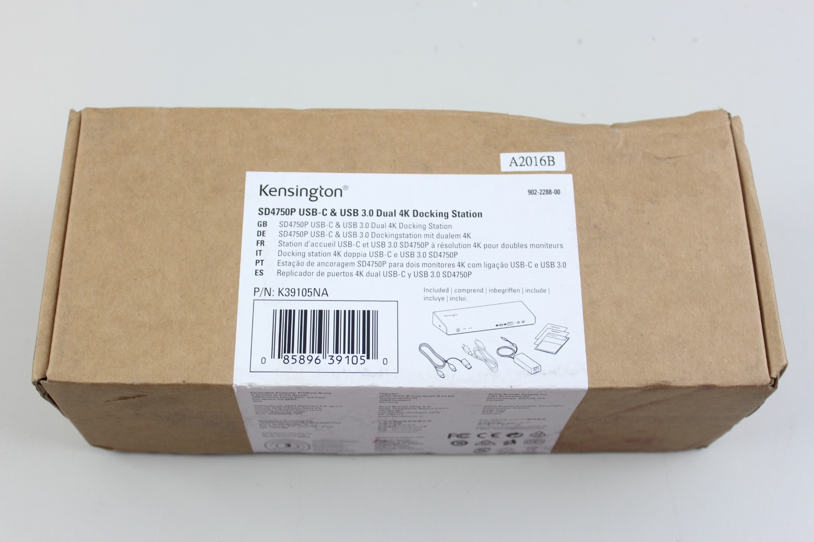 New Kensington SD4750P USB-C & USB 3.0 Dual 4K Docking Station K39105NA Sealed