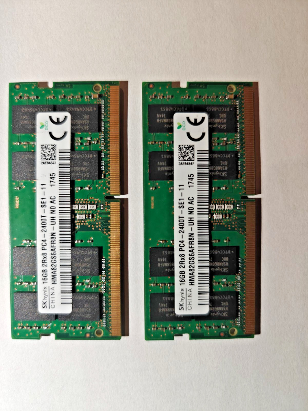 SK hynix 32GB DDR4 PC4-2400 MHz Laptop RAM Kit (2x16GB) SODIMM - HMA82GS6AFR8