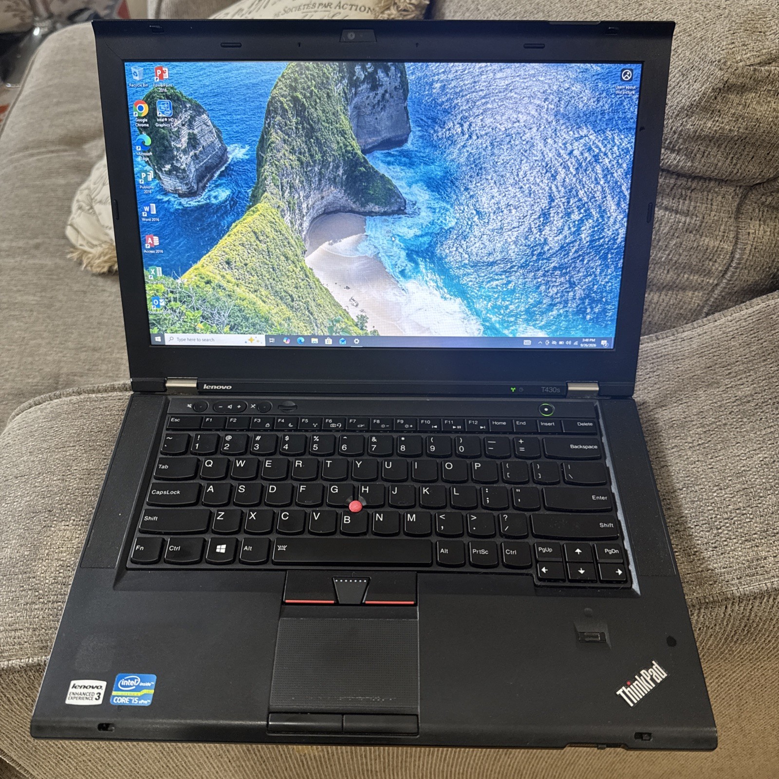 Lenovo Thinkpad T430s 14" Core i5-3320 2.6GHz 12GB RAM 500GBHDD W/MS Office 2016
