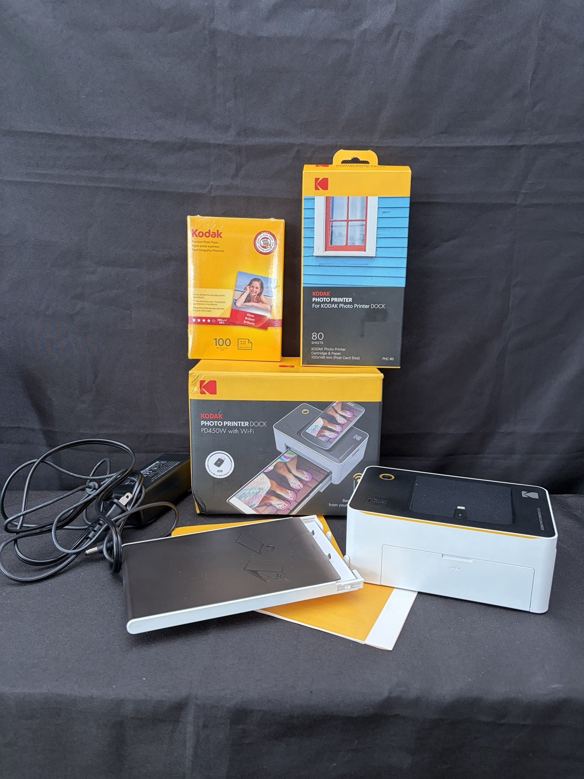 Kodak Photo Printer Dock PD450W/PD450W Wi‑Fi USB 4x6 Bundle