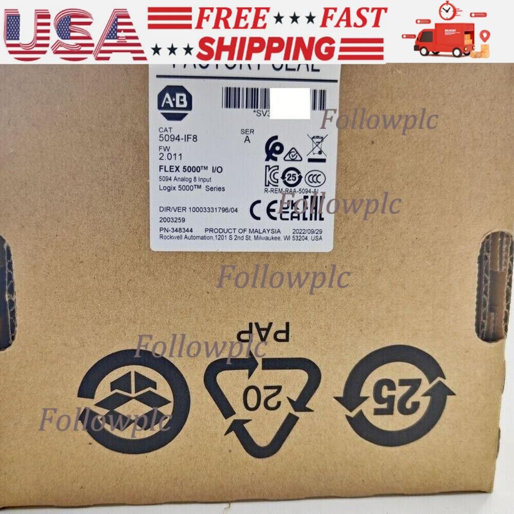 New Factory Sealed Allen Bradley 5094-IF8 Ser A Flex 5000 Input 8 Current/Volt