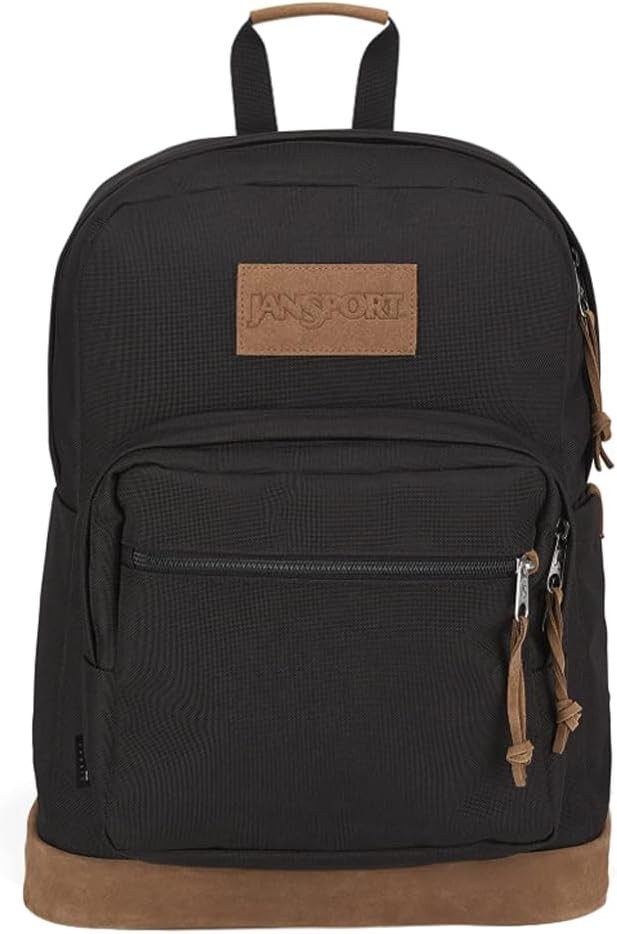 JanSport Right Pack Premium Backpack - Daypack with 15" Laptop Sleeve, Black 