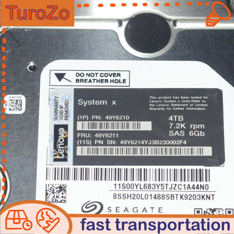 NEW IBM 49Y6210 49Y6211 Lenovo 4 TB 7.2K 6Gbps NL SAS 3.5-inch G2HS HDD