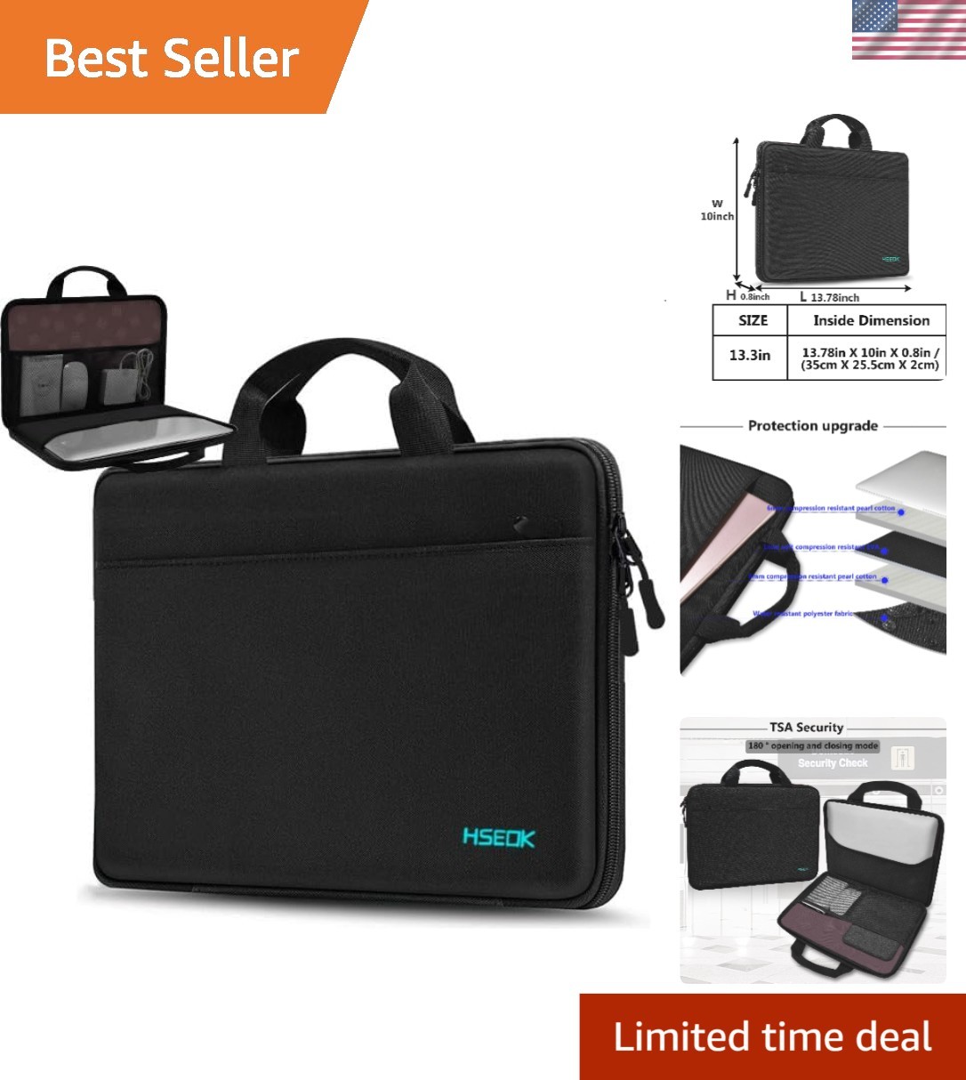 Lightweight 13-14 Inch Laptop Sleeve| Stylish and Functional Case with Pocket
