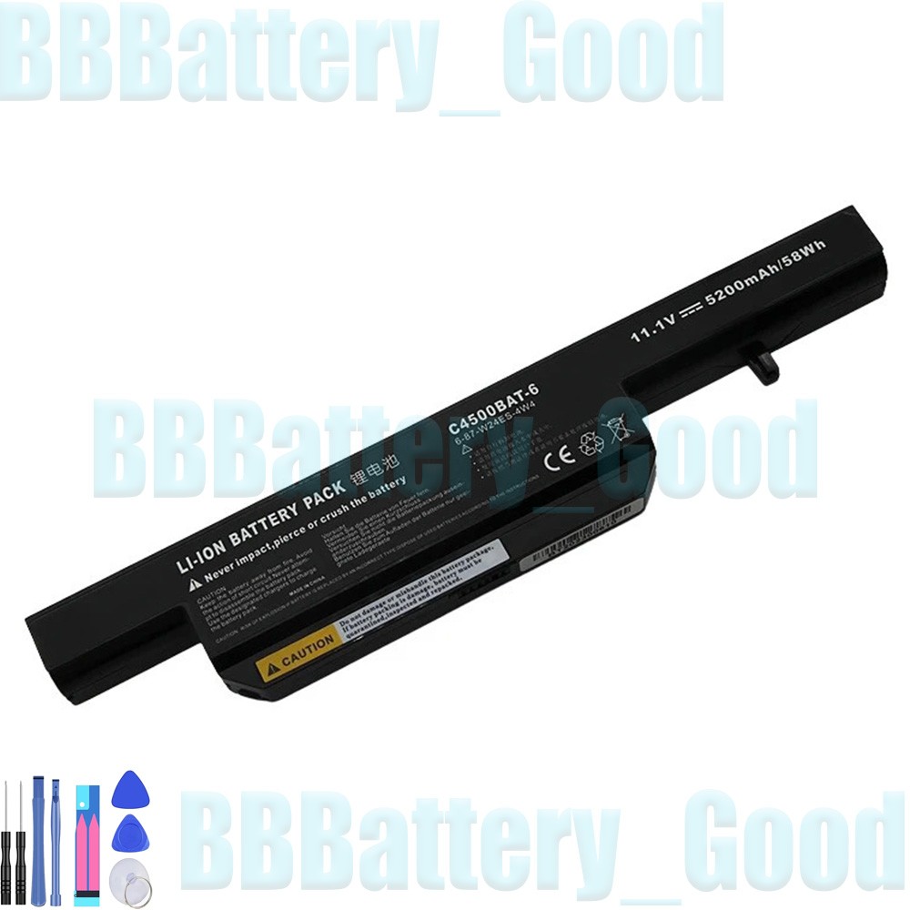 Battery for Clevo 6-87-C480S-4G4 NM-C4500BAT-6 6-87-C450S-4R4 W150HRx W170HR