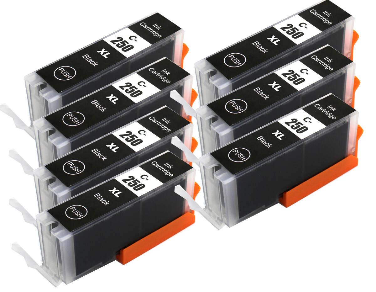 7PK BLACK PGI250 XL Printer Ink Replacement for Canon MX920 MG5520 MG6620 MX922
