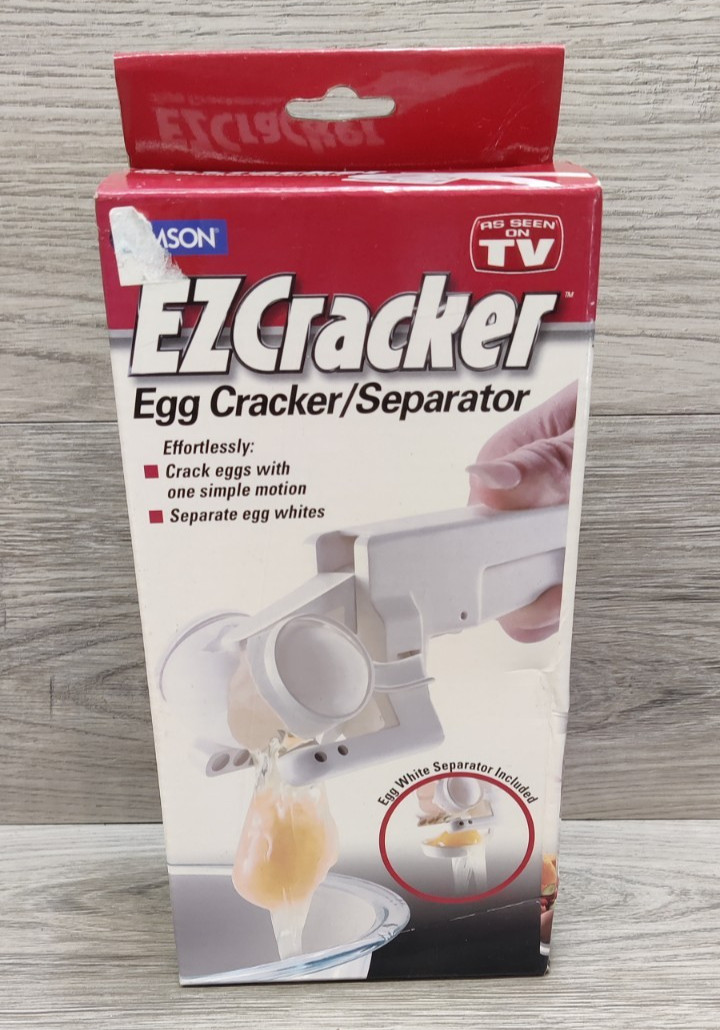 EZCracker Handheld Egg Cracker Yolk Separator As Seen On TV Emson Cooking Tool