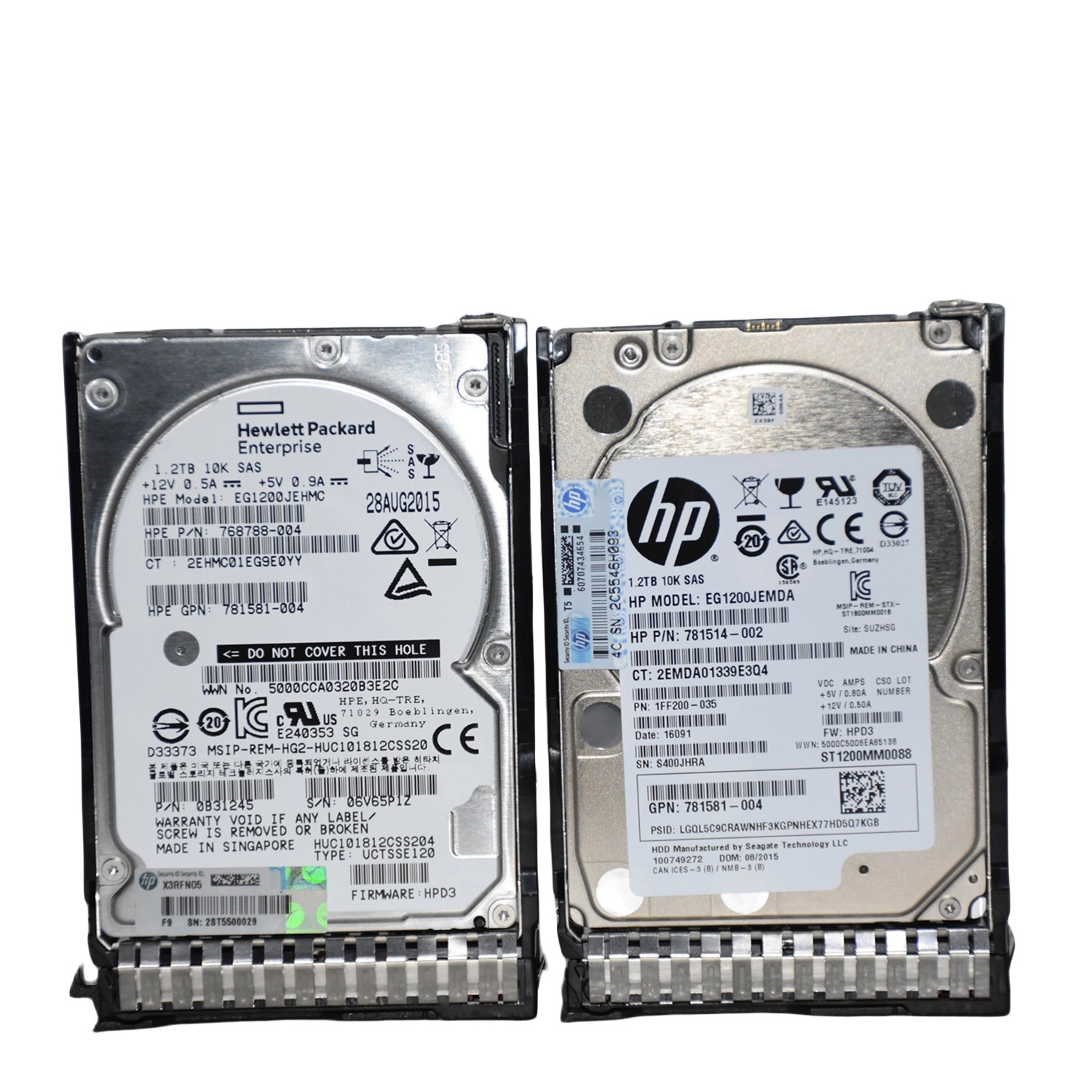 HP 781518-B21 781578-001 1.2TB 12Gbps SAS 10K 2.5" SFF SAS G8 G9 Server HDD