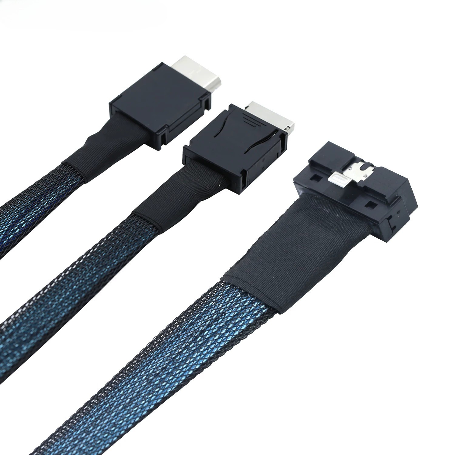 SlimSAS LP Low Profile SFF-8654 8i to 2X Oculink SFF-8611 4i Server Cable