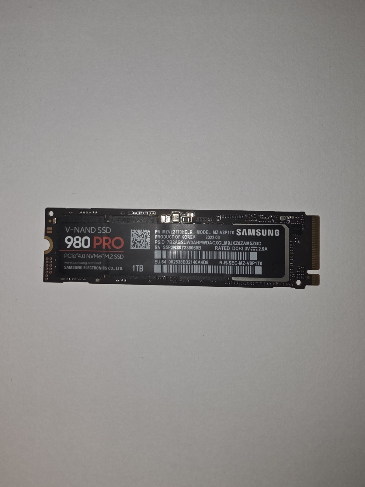 Samsung 980 PRO 1TB NVMe M.2 SSD Gen4 Internal Gaming SSD MZ-V8P1T0 