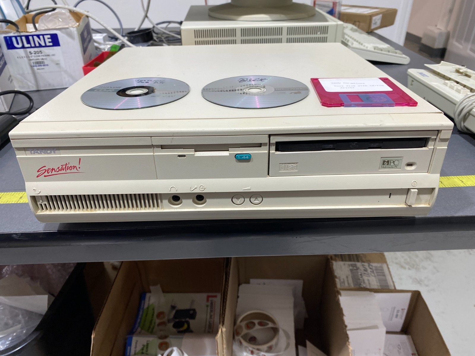 Vintage Tandy Sensation PC Intel 486SX CLEAN INSIDE POWERS