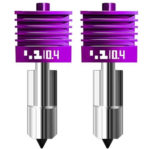 2 Pcs 0.4mm Hotend Nozzle for 3D Printers A2L H2D H2S H2C X2D P2S