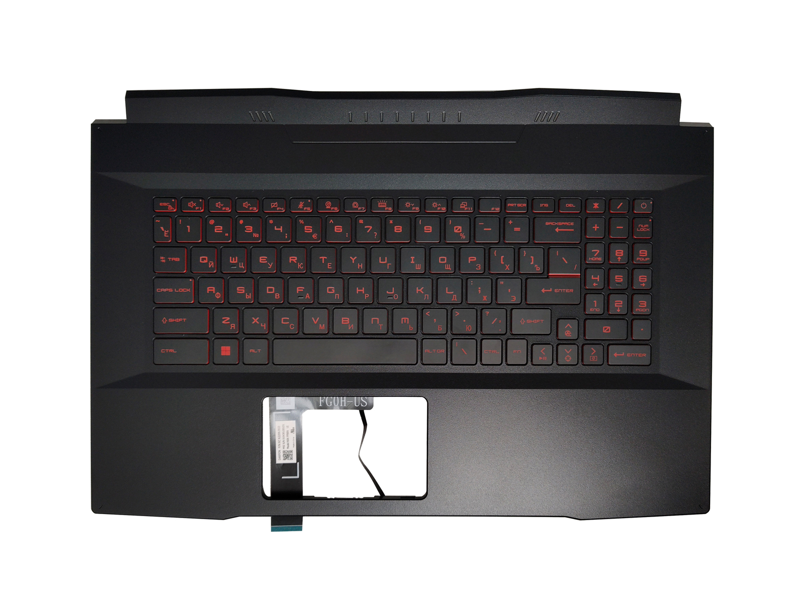 Laptop For MSI GF76 MS-17L1 MS-17L3 Russian Keyboard Upper Case Palmrest Cover