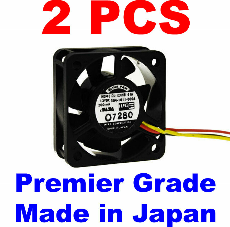 2-Pack 40x40x13mm 12V 3-Pin 9000RPM High Speed Server Cooling Fan 40mm