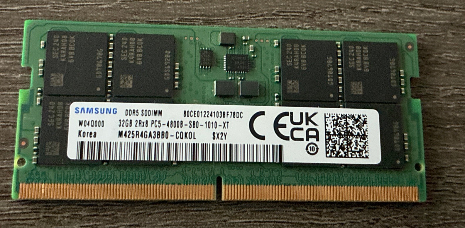 Samsung 1x32GB PC5-38400 DDR5 4800 MHz SODIMM Laptop Memory RAM M425R4GA3BB0-CQK