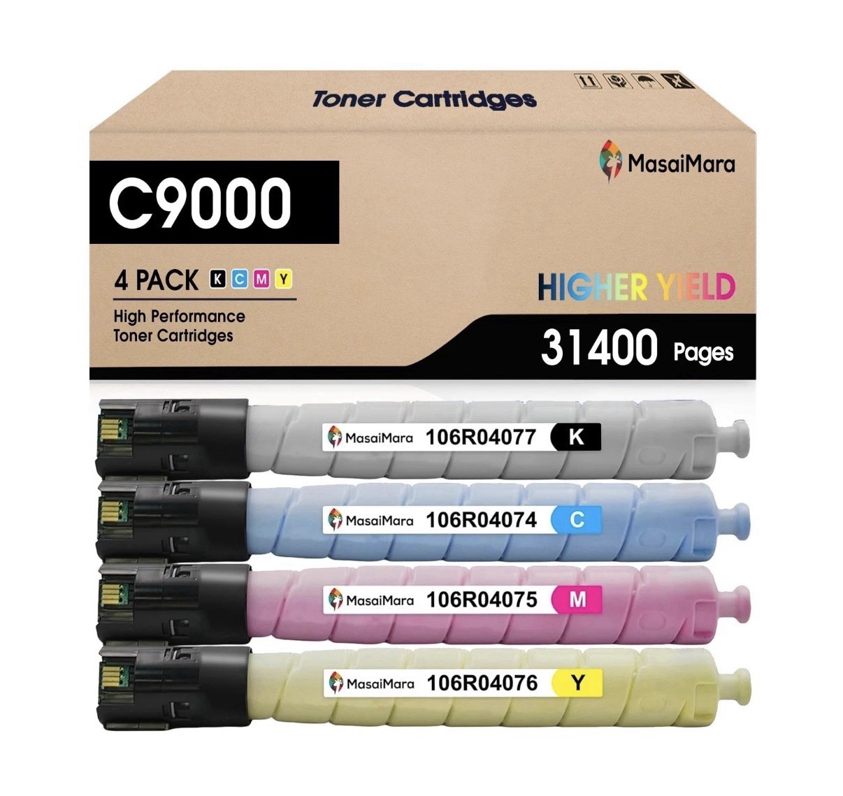 Toner Replacement for Versalink C9000 CMYK 12,300 Pages 4 pack