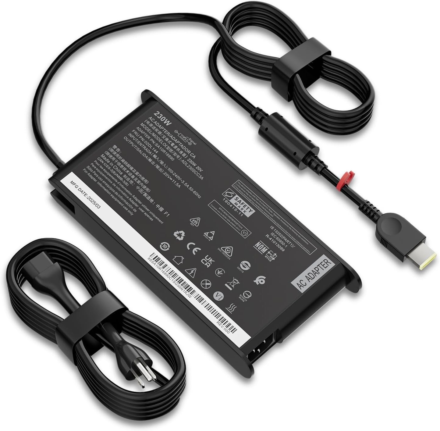 Brand new 230W Laptop Charger for Lenovo Legion 5/7 Pro, Square Tip
