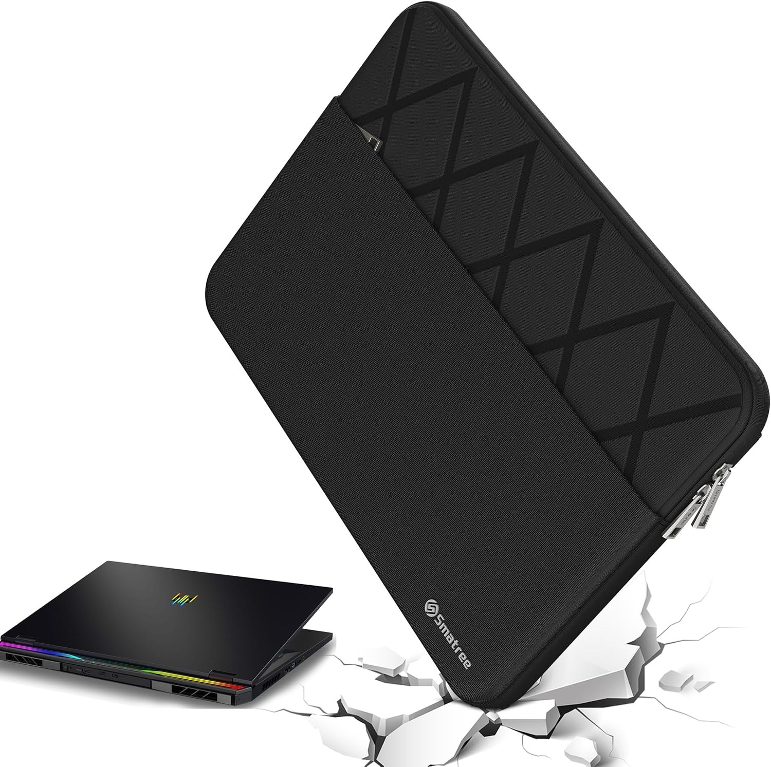 Smatree 18 inch Laptop Sleeve for Acer 18 Helios 18 (E812), Elite-Black 