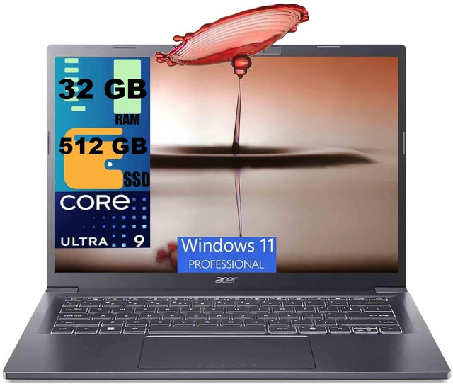Acer Aspire 14 AI Portable 14 in WUXGA Touch Ultra 9 288V 512GB SSD 32GB DDR4