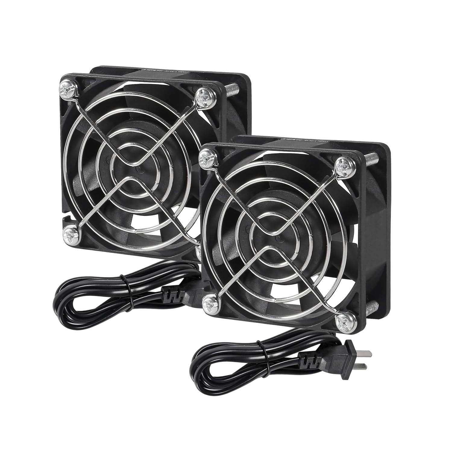 EC Brushless Cooling Fan 120mm Dual Ball Bearing 110V 220V AC Case Fan 2 Pack