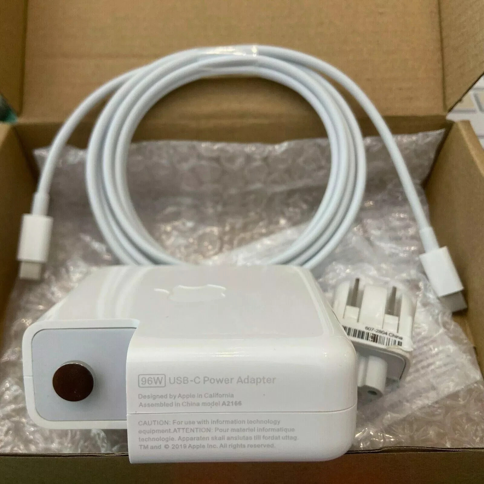 Original 96W USB-C Power Adapter for APPLE MacBook Pro 13" 2016-2021 +Cable