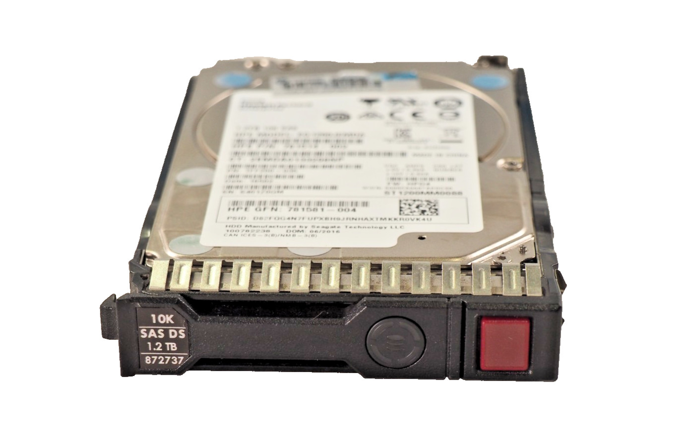 HPE 781514-002 1.2TB SAS 10K 2.5" HDD Hard Disk Drive EG1200JEMDA w/HP Caddy