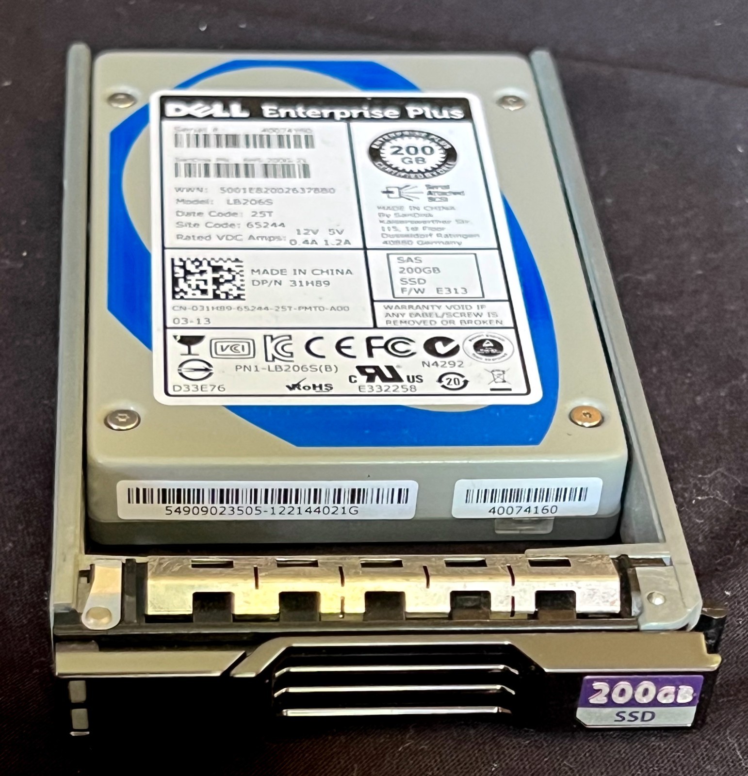 Dell Enterprise Plus SanDisk LB206S 200GB 2.5" SAS SSD, 6GBps, PN 6HS-200G-21