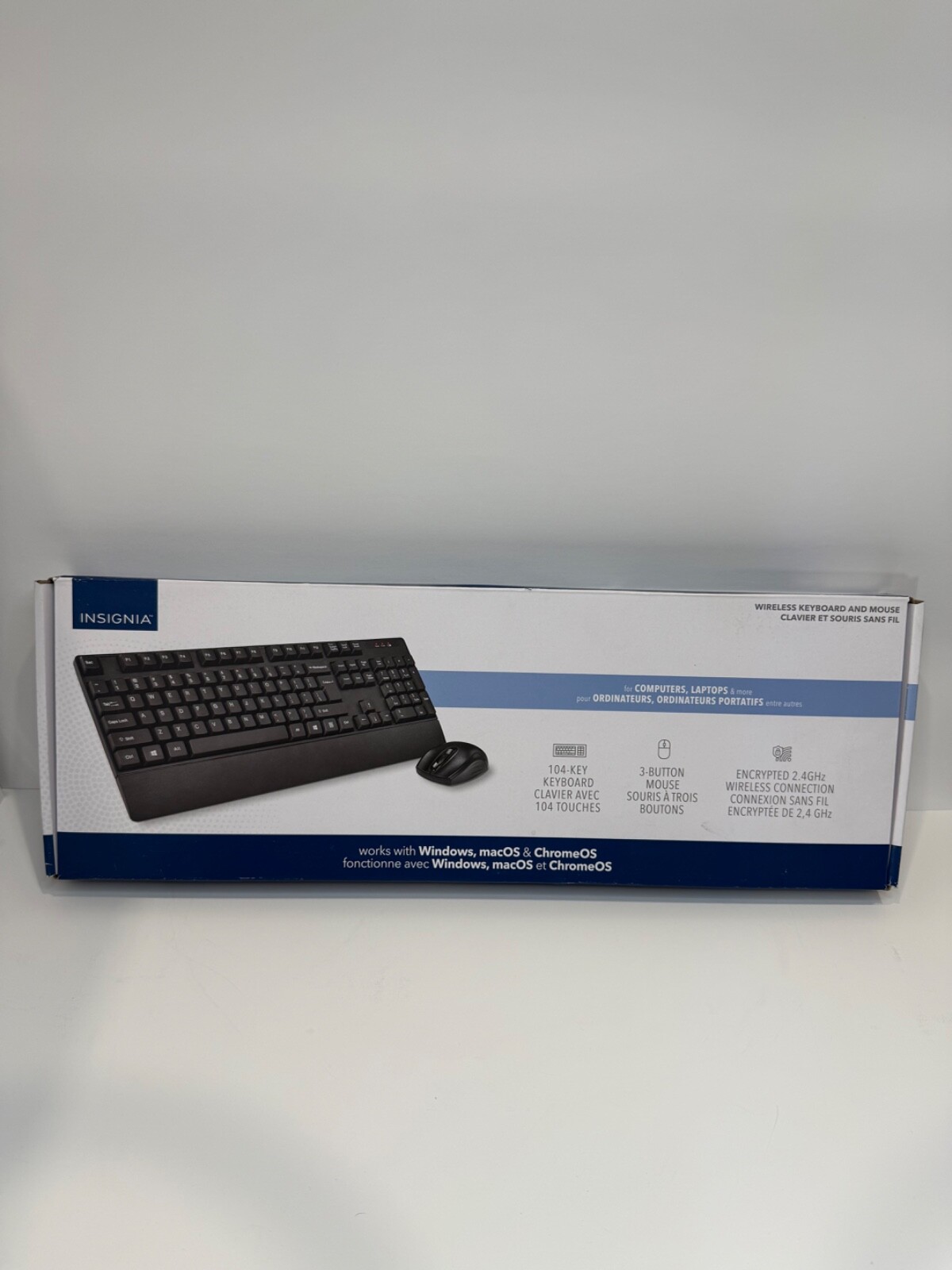 Insignia Wireless Keyboard & Mouse Combo - Black - NS-PK2KCB23B-C