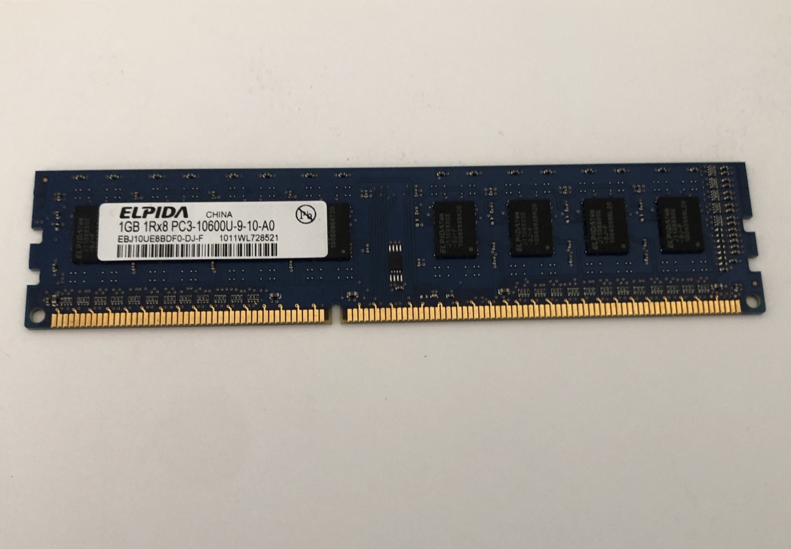 Elpida 1GB DDR3 SDRAM 1333MHz PC3-10600U 240-Pin Momory Ram EBJ10UE8BDF0-DJ-F