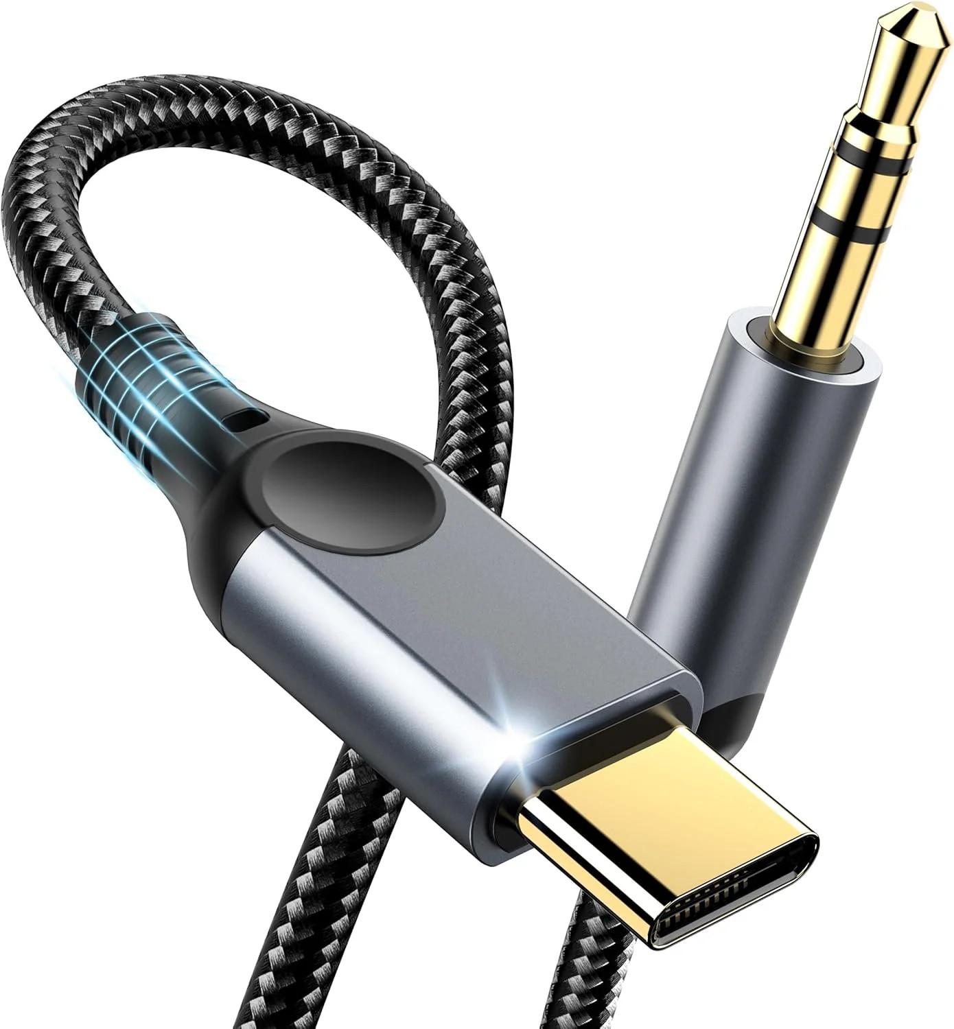Aux to USB C Audio Cable [4FT], Type C to 3.5mm Aux Cord Hi-Fi DAC Headphone Jac