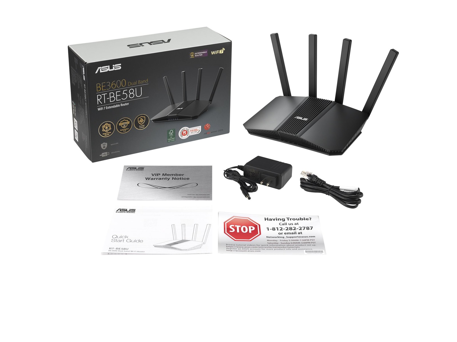 Asus RT-BE58U V2 Wireless Router / Accesspoint 90IG0A70-MO9C00