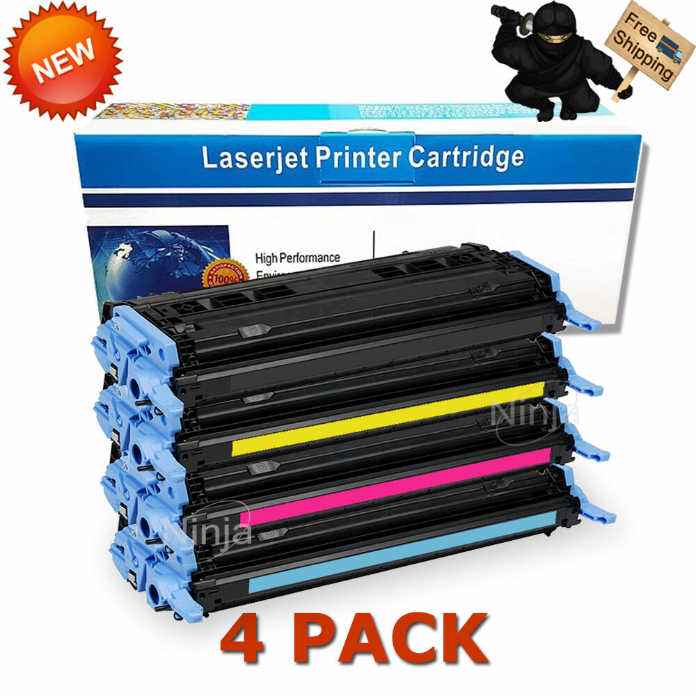 4PK Toner Cartridge Q6000A 124A Black Color Set For HP LaserJet 1600 2600n 2605