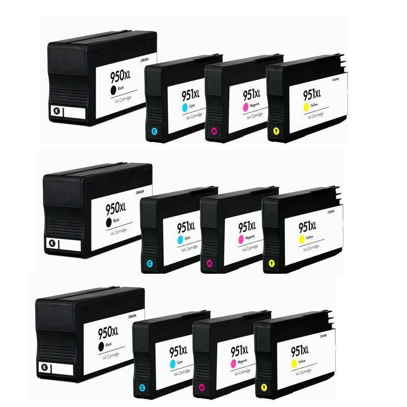 12PK Compatible For HP 950XL 951XL Ink Cartridges Officejet Pro 8620 8625 8630