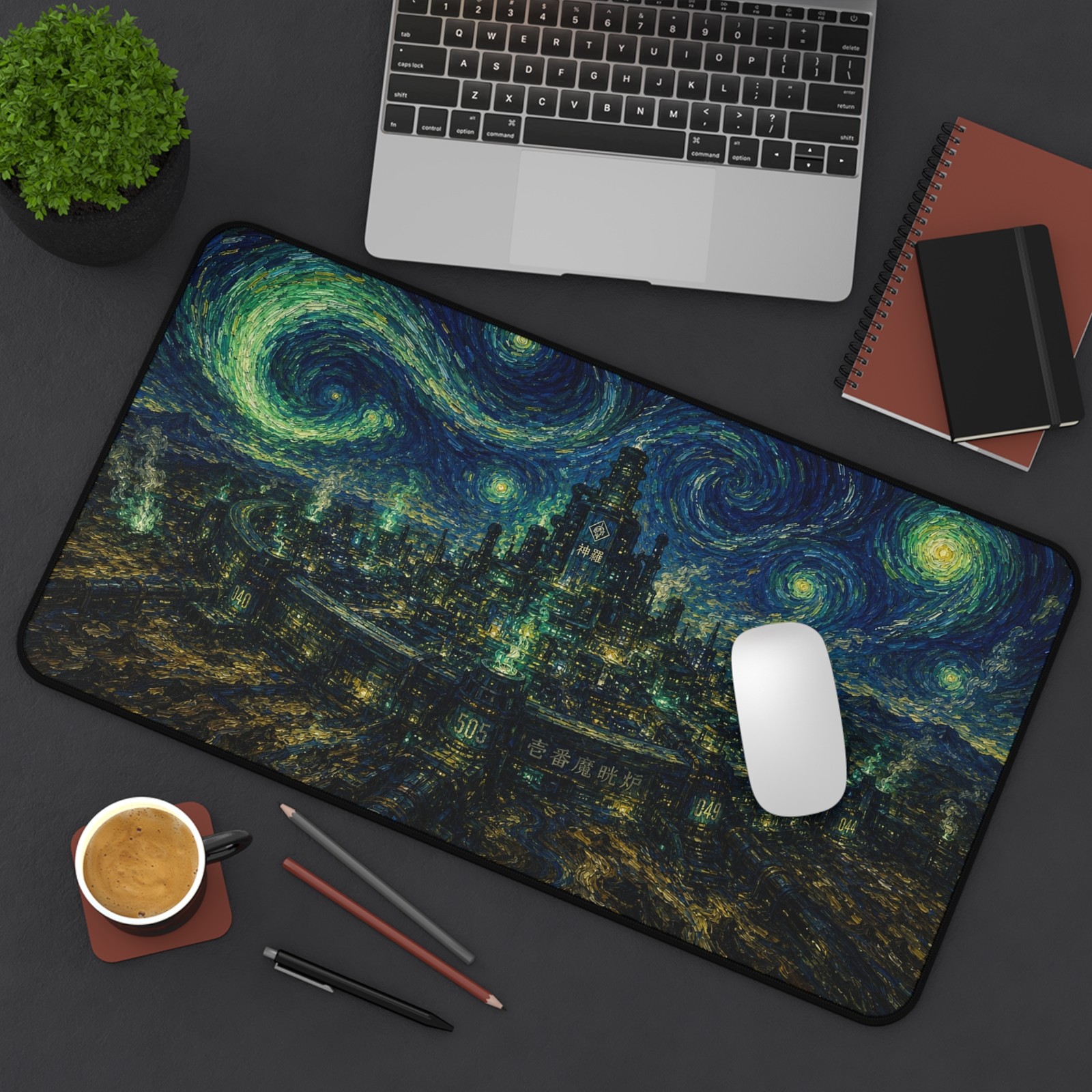 Final Fantasy 7 Remake Midgar Starry Night Desk Mat Gaming Mouse Pad FF7 Rebirth