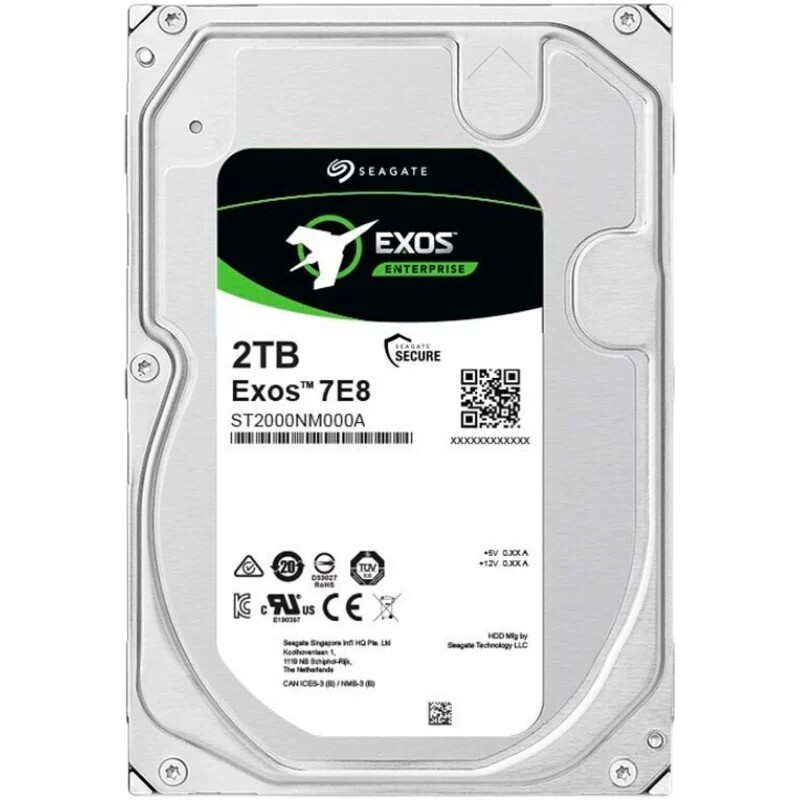Compatible ST2000NM000A Seagate Exos 7E8 2TB Enterprise 3.5"SATA 256MB 6Gb/s HDD