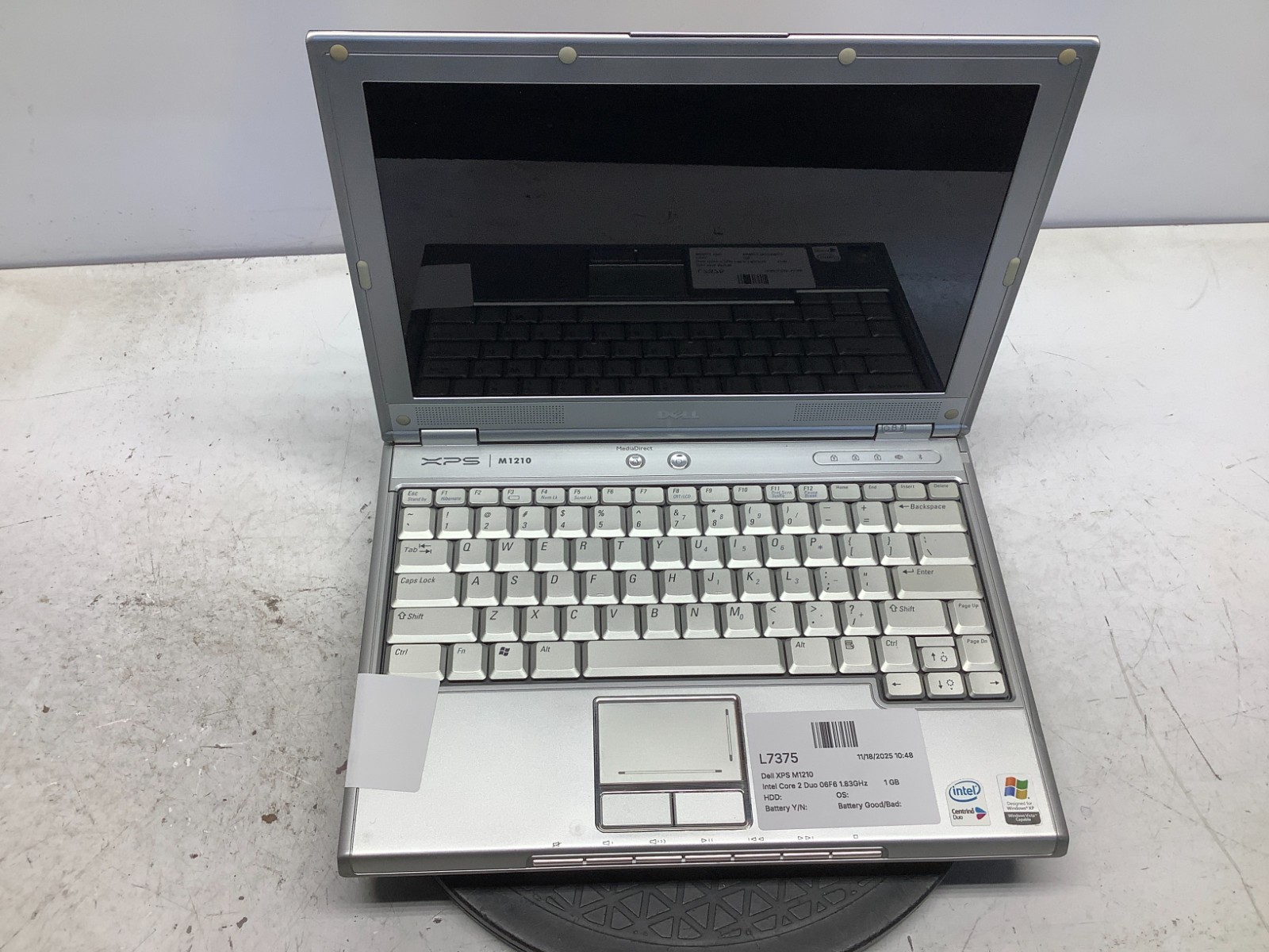 Dell XPS M1210 Intel Core 2 Duo 06F6 1.83GHz 1 GB NO HDD