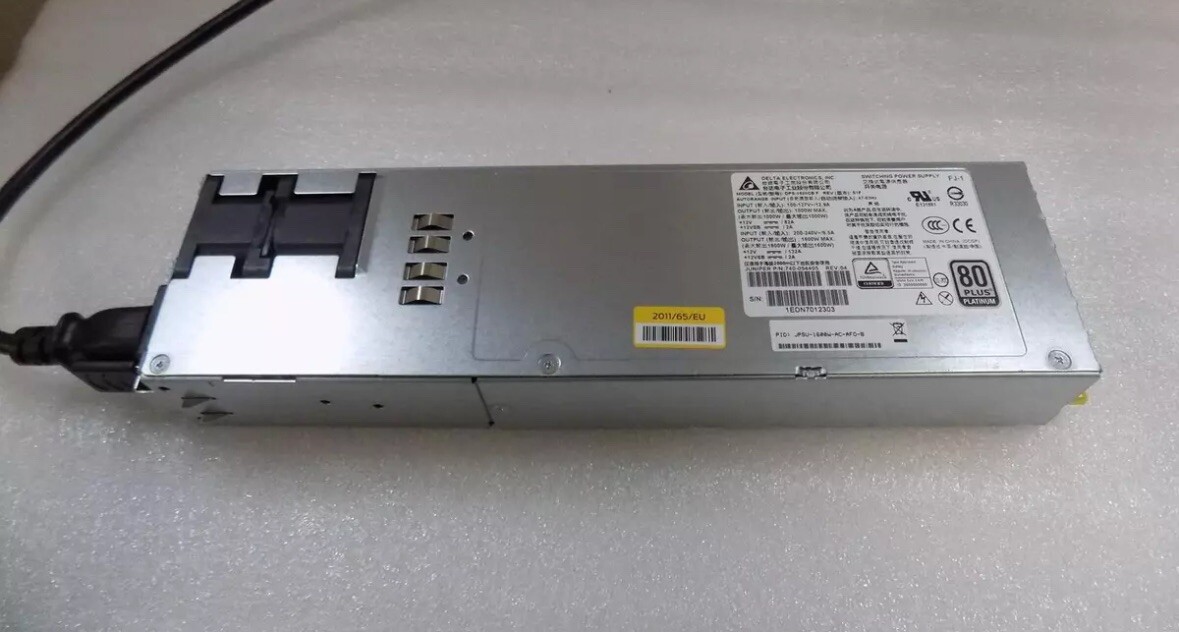 Juniper JPSU-1600-AC-AFO 740-054405 1600W Power Supply For QFX10002-72Q/36Q