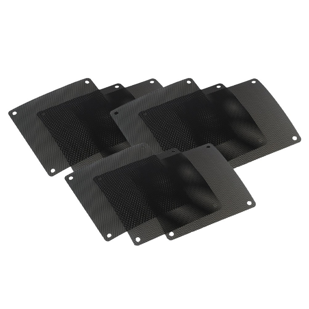 10Pcs Reusable Black Mesh Computer Case Fan Filters Dustproof Covers for Home