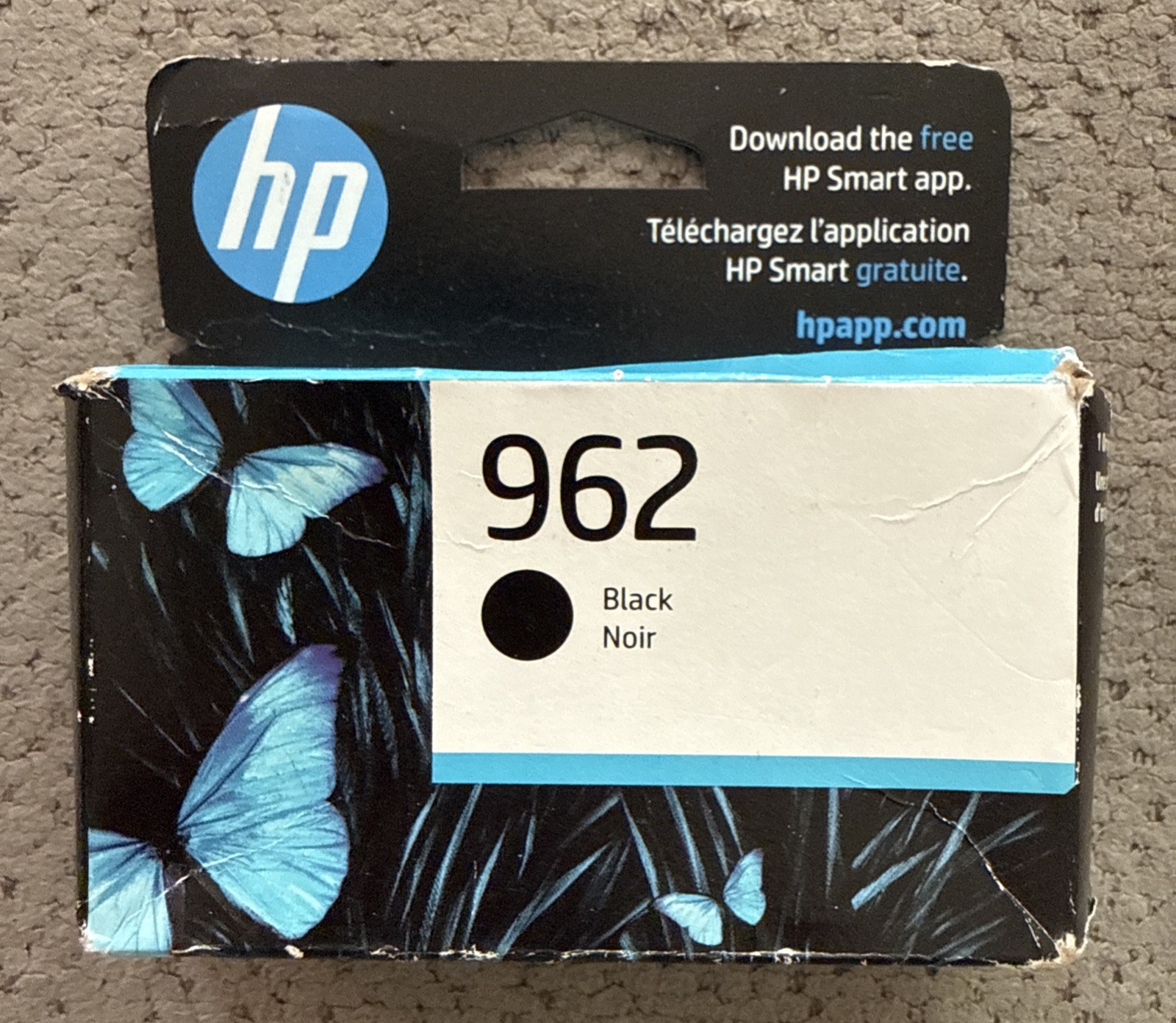 HP 962 BLACK GENUINE INK CARTRIDGE. NEW SEALED BOX 01/2025