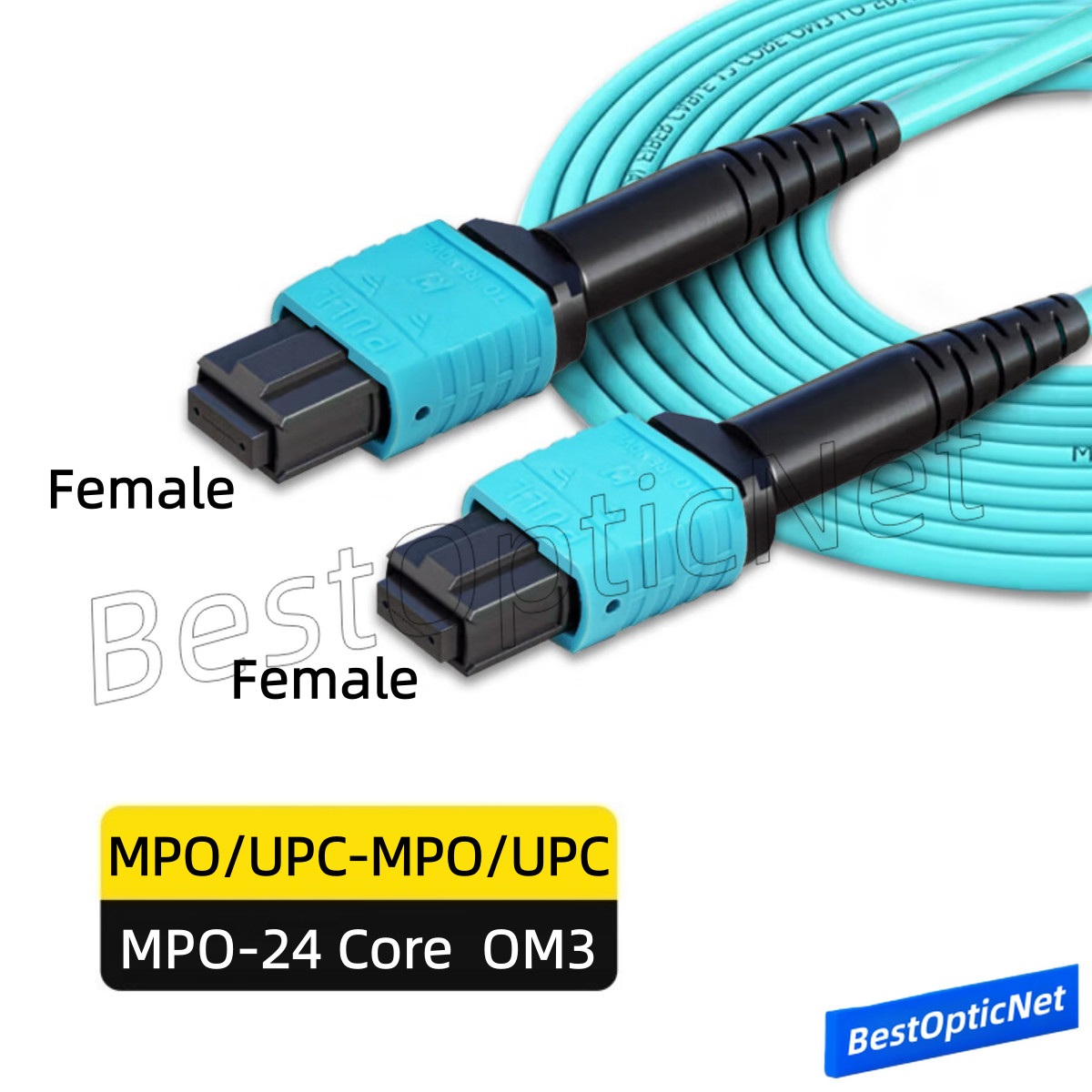 1~10M MPO to MPO OM3 24 Core Fiber Optical Patch Cord Cable MTP Female/Female