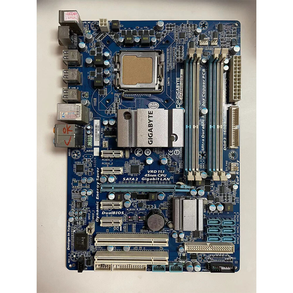 For Gigabyte GA-EP45T-UD3LR Motherboard Intel P45 Socket LGA 775 DDR3 tested ok