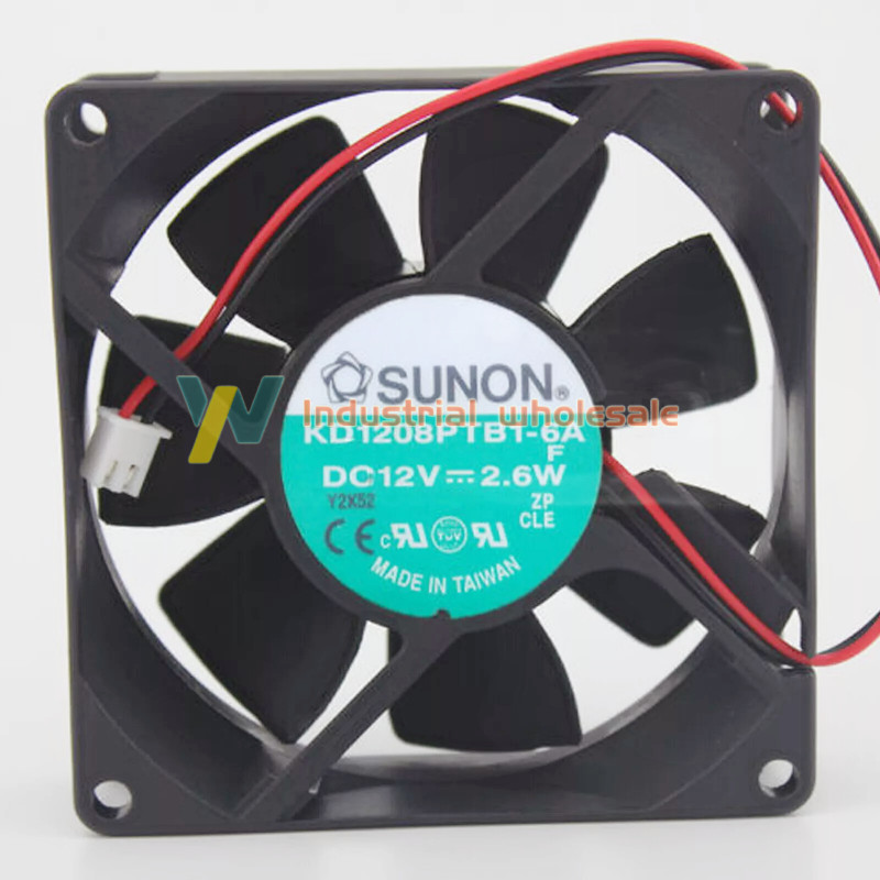 1PC new KD1208PTB1-6A SUNON Cooling Fan DC12V 2.6W 80x80x25mm 2pin Daul ball