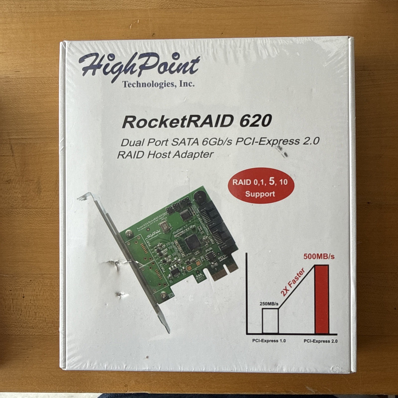 HighPoint Rocket 620A (2 Channel) Dual Port SATA 6Gb/s PCI-E x1 Low Profile Host