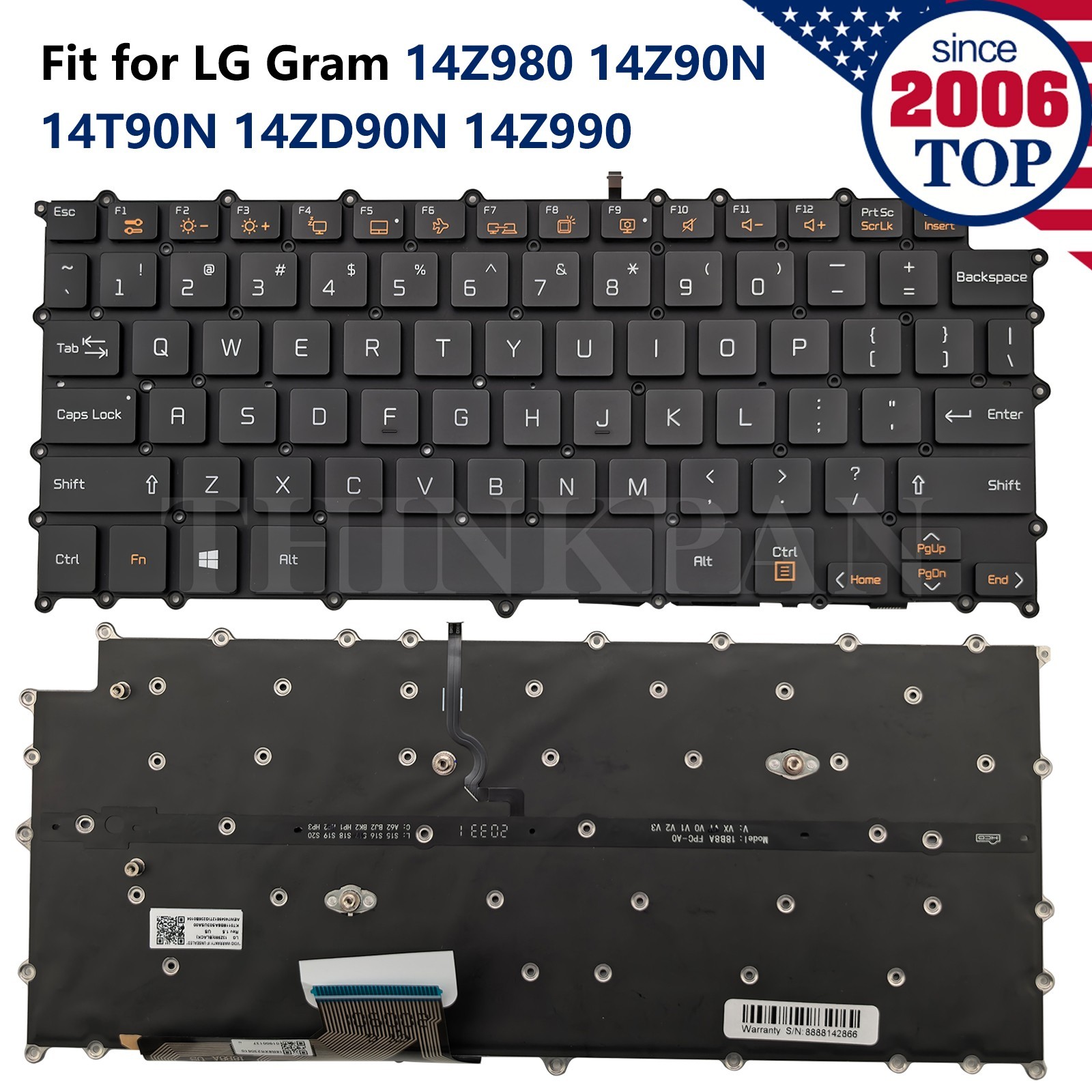 OEM US Keyboard for LG Gram 14Z90N 14T90N 14ZD90N 14Z90N-N.AAS7U1 14Z90N-VR50K
