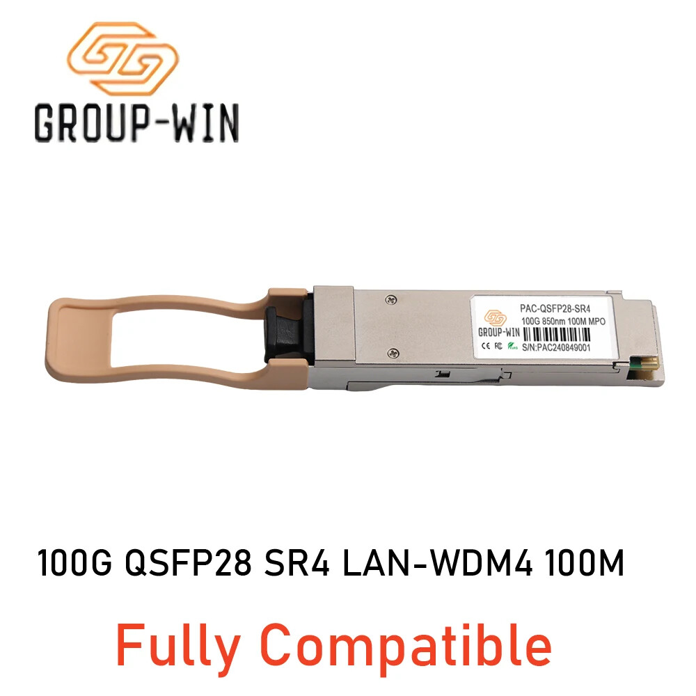QSFP-100G-SR4-S 100GBASE SR4 QSFP Transceiver, MPO, 100m over OM4 MMF Compatible